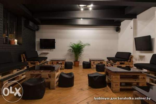 Брутальная Loft мебель из поддонов для офиса, кафе, клуба